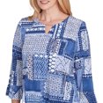thumbnail image 4 of Alfred Dunner Womens Beaded Split Neck Patchwork Top, 4 of 4