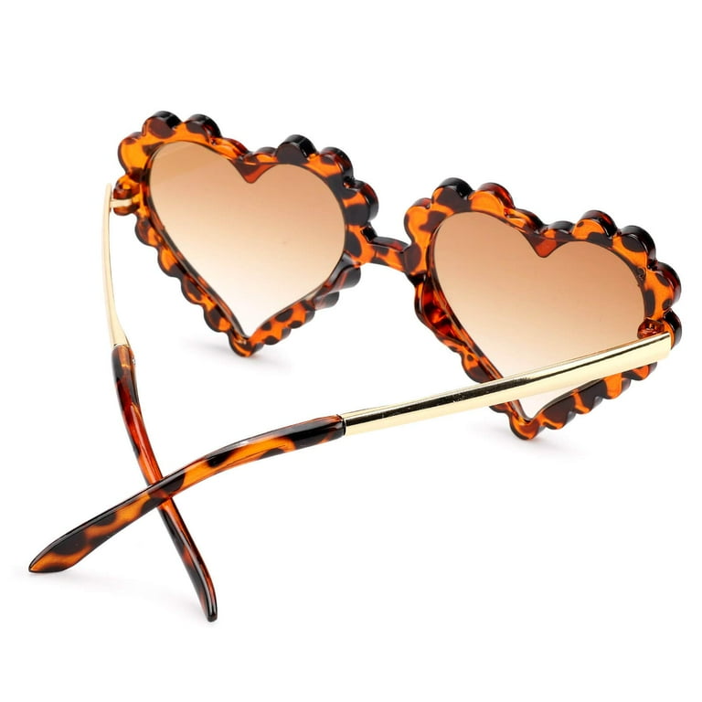 4PCS Toddler Heart Shaped Sunglasses Kids Heart Glasses for 3 8
