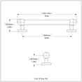thumbnail image 2 of Allied Brass 8-in Door Pull, Satin Nickel, 2 of 2