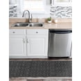 thumbnail image 3 of Unique Loom Outdoor Trellis Textured Collection Area Rug - Spatial (2' x 6' Runner Charcoal/Ivory), 3 of 8