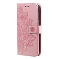 thumbnail image 2 of For Samsung Galaxy S24 6.2" Seven Petal Flower Embossed Strong Magnetic Attachment/Closure, Card Slots/Pocket, PU Leather Flip Wallet Case With Hanging Rope,Pink,For Galaxy S24 (5G), 2 of 7