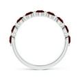 thumbnail image 2 of ANGARA Natural Floating Round 1.35 ct Ruby Semi Eternity Wedding Ring in 14K White Gold for Women (Size-3mm) | July Birthstone, Birthday, Anniversary, Jewelry Gift for Women | Natural Ruby Ring, 2 of 10