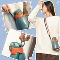 thumbnail image 2 of Billuyoard Kids Belly Vacuum Reemplazo portátil Color sólido Correa ajustable Elegante 600ml Aspiradora a prueba de fugas Botella de agua Teteras Púrpura, 2 of 6