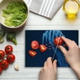 thumbnail image 4 of Airplane Cutting Board, Digital View Canadian Descending Snowbirds up in the Air Flight Illustration, Decorative Tempered Glass Cutting and Serving Board, Small Size, Dark Blue Red, by Ambesonne, 4 of 5