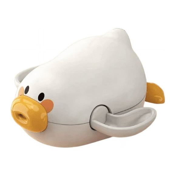 Add Fun to Bath Time with Our Swimming Duck Clockwork Water Bath Toy-Perfect for Kids' Shower Play and Bathtub Adventures(White)