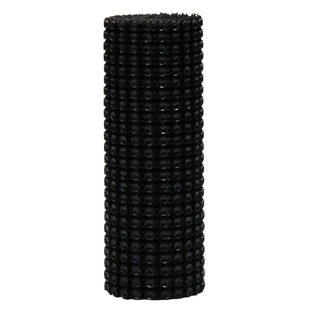 pdqouc Rhinestone Ribbons Plastic 24 Rows Shiny Diamond Rhinestone Mesh Wrap Roll for Christmas Thanksgiving Holiday New Year Party Decoration