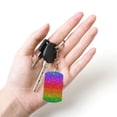 thumbnail image 4 of Uemuo Rainbow Glitter Pattern Rectangular Metal Keychain - Durable, Stylish, and Personalized Key Ring for Men and Women,Engraved Keychain,Gift Slim Sturdy Keychain, 4 of 7