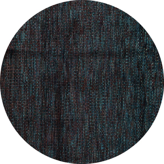 Ahgly Company Indoor Round Abstract Light Blue Modern Area Rugs, 3' Round
