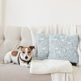 thumbnail image 4 of Ambesonne Nautical Throw Pillow Cover 2 Pack, Underwater Life, 16", Pale Blue White, 4 of 7