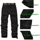 thumbnail image 4 of Pantalones cargo Raroauf para mujer, talla grande, negros con 8 bolsillos, 4 of 7