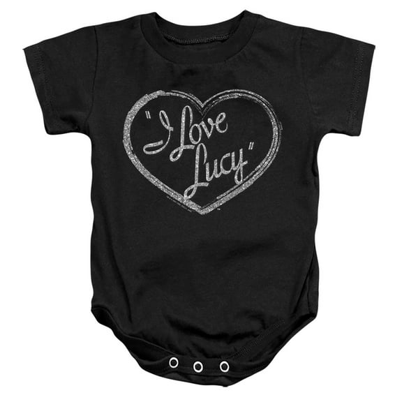 I Love Lucy Glitter Logo Unisex Infant Snap Suit for Baby,Black, 24 Months