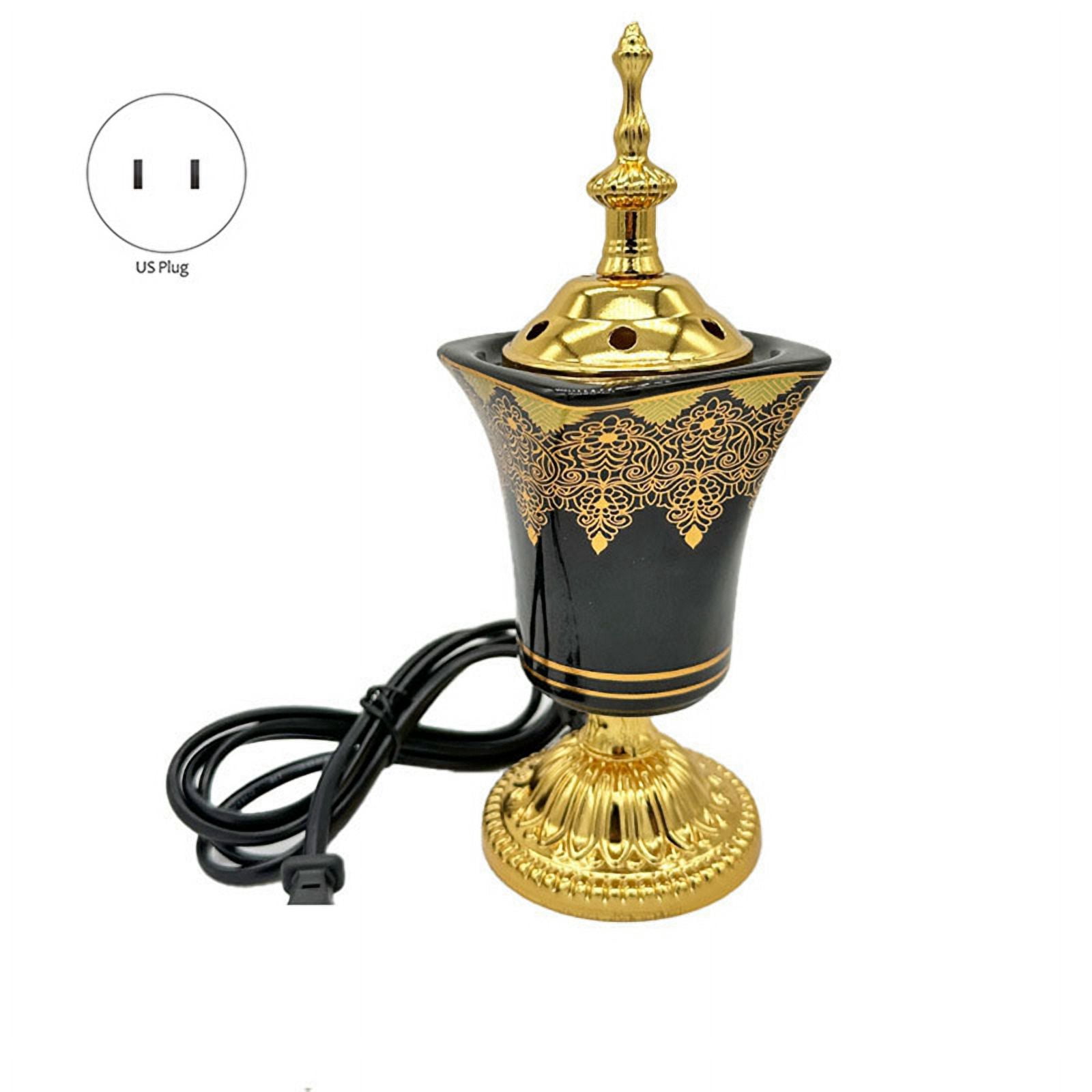2X Electric Incense Burner Frankincense Incense Holder Vintage Arabic Censer Burner US Plug