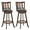 Nut-brown, variant on Resenkos 2 Pieces 360 Degree Swivel Wooden Counter Height Bar Stool Set with Cushioned Seat-25 inches, Bar Height Stools, Bar Stools for Kitchen Island for Kitchen, Dining Room