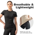 thumbnail image 4 of Hipuroga Seamless Workout Tops for Women Breathable Short Sleeve Yoga Shirts for Athletic Running Gym Black M, 4 of 6