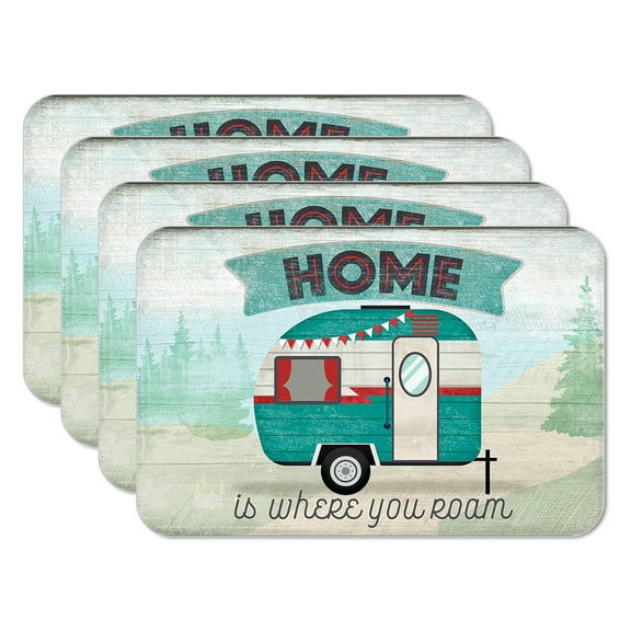 CounterArt "Where You Roam" 4-Pack Reversible Flexible Plastic Tabletop Placemats