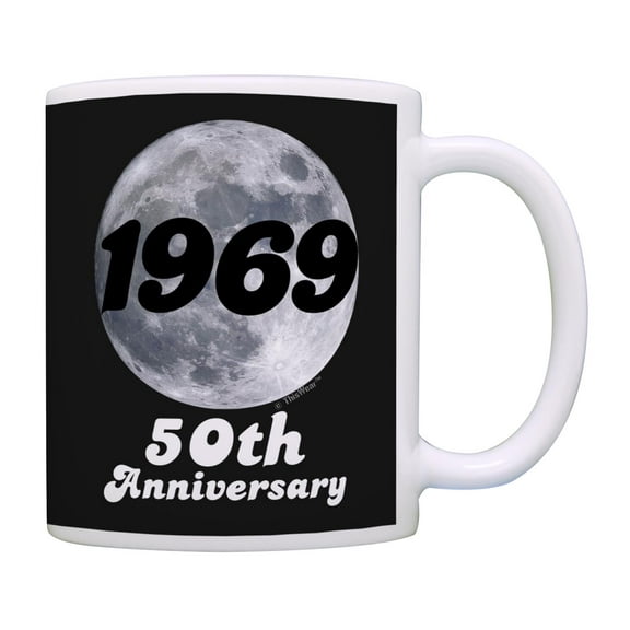ThisWear Astronomy Gifts 1969 50th Anniversary Lunar Landing Mug Retro Moon Landing Coffee Mug Multi