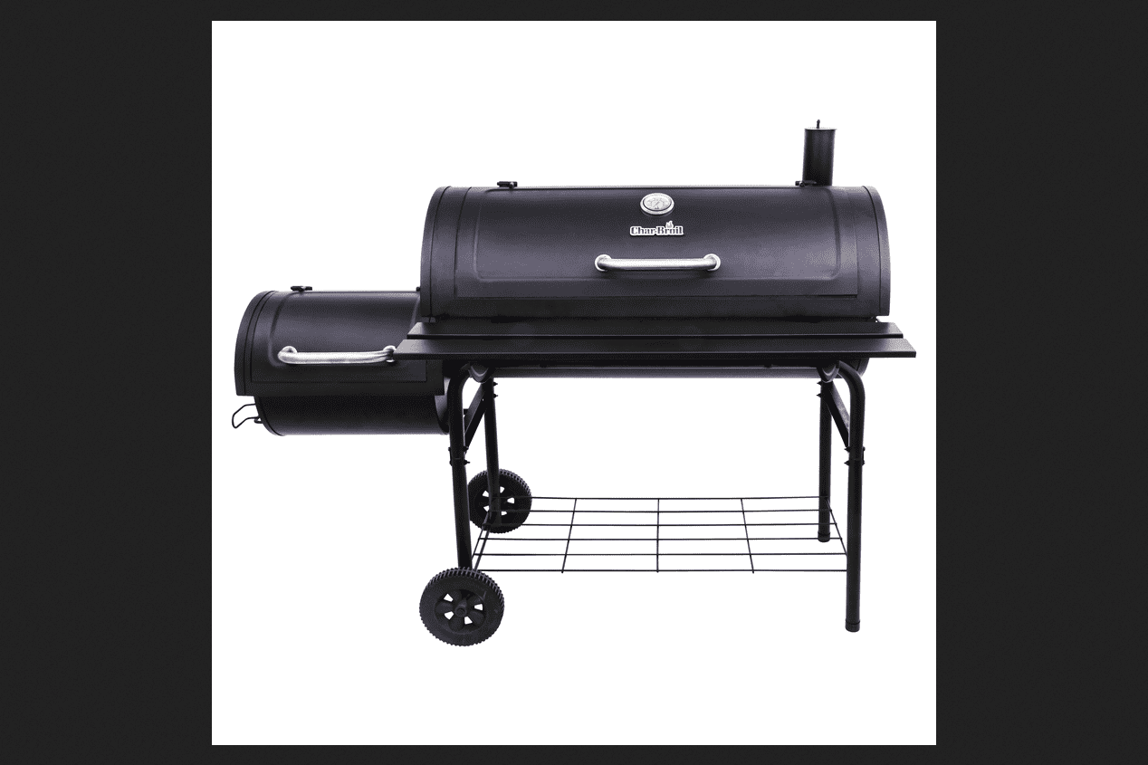 CharBroil Deluxe Charcoal Offset Smoker Black