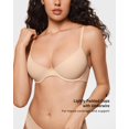 thumbnail image 3 of Sujetador INLYRIC Inbarely Plus Balconette, ligeramente acolchado, 36D, beige, 3 of 6