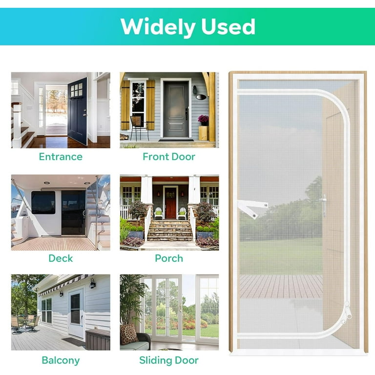 Yolispa Reinforced Cat Screen Door, 33''X83'' Heavy Duty Pets