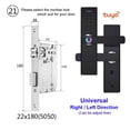 thumbnail image 2 of Door Lock, Electronic Door Lock With Tuya APP Remotely / Biometric Fingerprint /Smart Card / Password /Key ,Easy to Install, 2 of 7