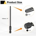 thumbnail image 2 of Uxcell 10pcs T15 Torx Screwdriver Bit 1/4" Hex Shank 100mm/4" Length S3 Steel Magnetic Tamper Proof Star 6 Point Head Hex Screw Driver Bits, Black, 2 of 7