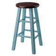 thumbnail image 5 of Winsome Ivy 24" Counter Stool, Rustic Light Blue & Walnut Finish, 5 of 5