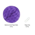 thumbnail image 3 of Uxcell Paper Pom-Poms Flower Balls 8 Inch Paper Tissue Flower Balls for Party Wedding Decoration Pack of 6,Light Purple, 3 of 6