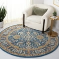thumbnail image 2 of SAFAVIEH Antiquity Caelestinus Oriental Wool Area Rug, Dark Blue/Multi, 6' x 6' Round, 2 of 11