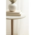 thumbnail image 4 of Kate and Laurel Tira Round Marble Side Table, 14 x 14 x 24, White Marble and Light Natural, Decorative Pedestal End Table for Use as a Bedroom Nightstand or Living Room Plant Stand Table, 4 of 11