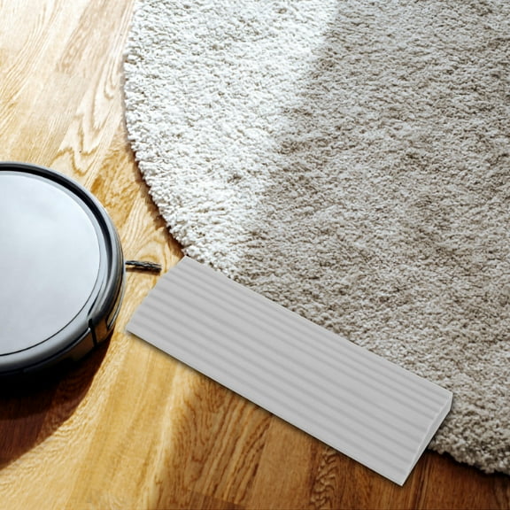 ULTNICE 1 Set of Triangle Grey Rubber Ramp for Doorway Thresholds with Drainage Channel