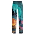 thumbnail image 5 of Halloween Womens Pajama Pants Cute Print Comfy Halloween Pajama Pants Casual Ghost Pumpkin Pattern Pjs Sleep Bottoms Fall Winter Lounge Pants, 5 of 5