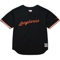thumbnail image 2 of Men's Mitchell & Ness Black Texas Longhorns On The Clock Full-Button Fashion Jersey, 2 of 6