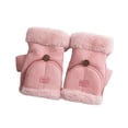 thumbnail image 3 of Guantes de invierno sin dedos Yuyangstore para mujer manoplas convertibles Rosa, 3 of 8