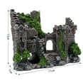 thumbnail image 2 of Fish Tank Castle, Ancient Castle Design Resin Aquarium Decoration Cave Fish Hide House Shelter Aquarium Landscaping Decorations Artificial Ornaments for Aquarium Reptile, 2 of 6