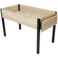 thumbnail image 2 of Trilenars Wooden Raised Garden Bed, Outdoor Balcony Elevated Planter Box With Metal Legs, Modern Rectangular Garden Bed For Vegetables Flowers Herbs, 2 of 7