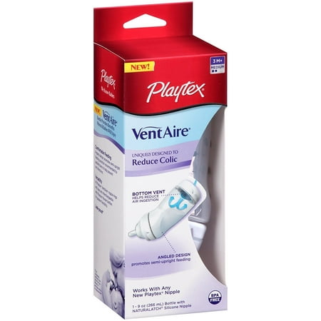 Playtex VentAire Advanced Wide Bottle, 9 Ounce (Discontinued by