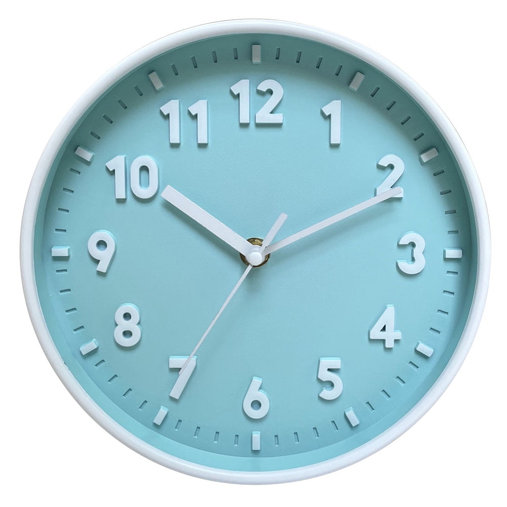 3D digital modern wall clock, round bright color dial - Walmart.com