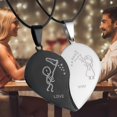 thumbnail image 3 of Moda Costura Pareja Collares Acero Inoxidable Mejores Amigos Para Siempre Gato Colgante Collares Regalo Para Mujeres Hombres 2 Unids/Set Guardurnaity AP006882-04, 3 of 6