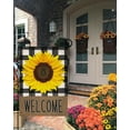 thumbnail image 4 of Shmbada Summer Sunflower Garden Flag 12x18 Vertical Double Sided Buffalo Floral Welcome Farmhouse Outdoor Decorations Burlap Yard Flag, 4 of 7