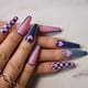 thumbnail image 1 of Uñas postizas, uñas postizas, regalos para mujeres, 24 parches para uñas postizas, productos para uñas usables, pegatinas removibles con pegamento de 1 ml., 1 of 2