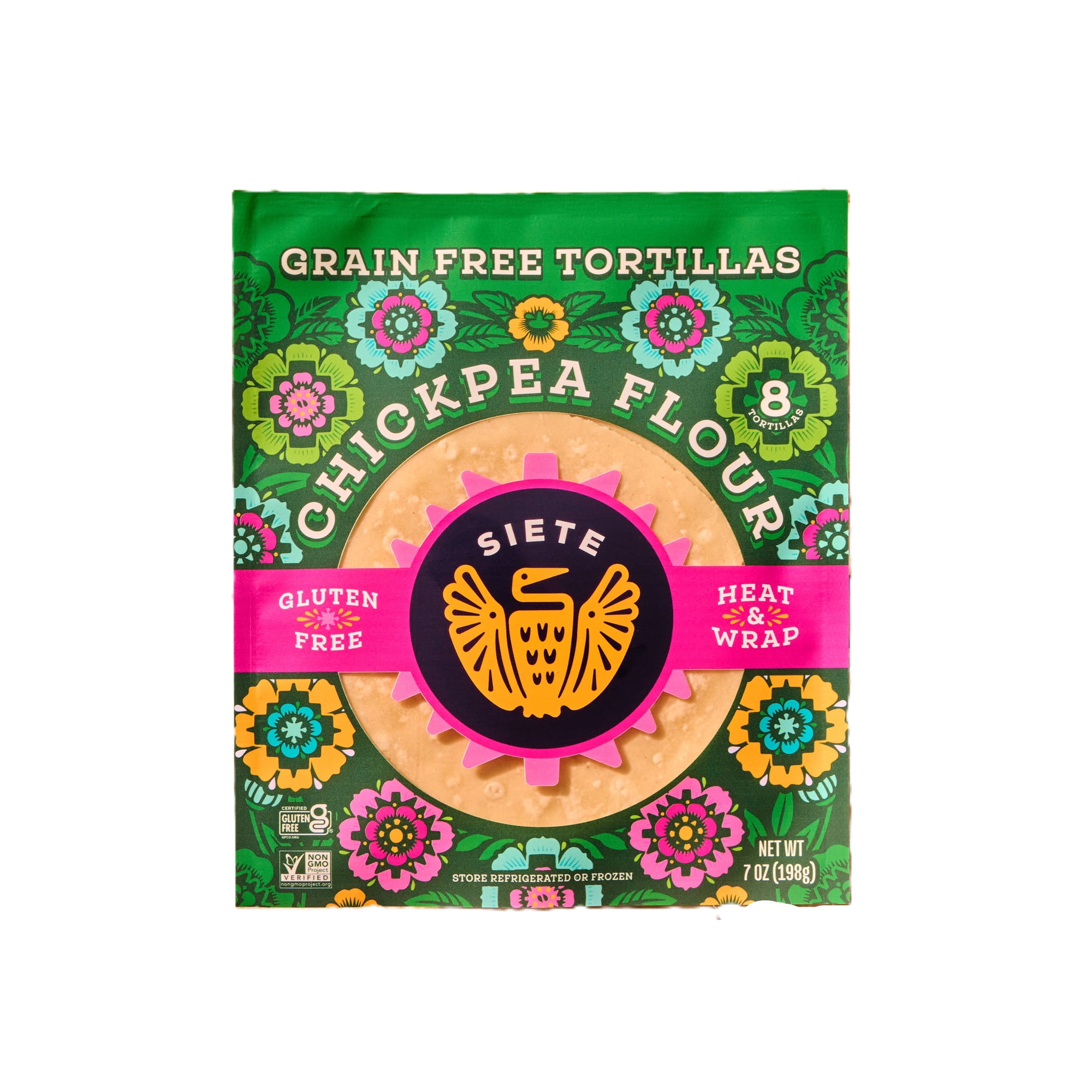 Siete Foods Grain Free Chickpea Flour Tortillas, 7oz., 8 count