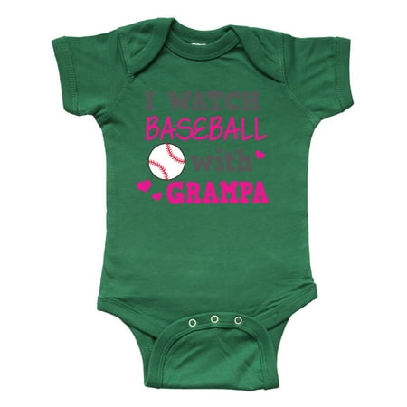 

Inktastic I Watch Baseball with My Grampa Gift Baby Boy or Baby Girl Bodysuit