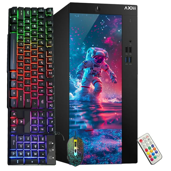 Restored AXOII RGB Gaming PC Desktop Computer, Intel Core i7 Processor Upto 4.60GHz, GeForce RTX 3050 6GB, 32GB RAM, 1TB NVMe, Wi-Fi, Bluetooth - Windows 11 Pro - (Refurbished)