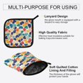 thumbnail image 3 of Yayeee Oven Mitts and Pot Holder Set of 2 Heat Resistant Kitchen Gloves Baking Hot Pad, Colorful Clover Pattern, 3 of 5