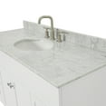 thumbnail image 3 of Ariel Hamlet 55 In. Oval Sink Vanity With 0.75 In. Carrara White Countertop In White, 3 of 11