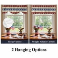 thumbnail image 6 of Independence Day Tie Up Valances Curtain, Adjustable Kitchen Stars and Stripe Red Blue USA Flag Valances for Windows Decor, Rod Pocket Short Curtains Set for Bedroom/Bathroom, 54"x18", 6 of 9