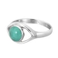 thumbnail image 4 of Mystical Evil Eye Green Turquoise Stone Inlay Sterling Silver Ring - 10, 4 of 7