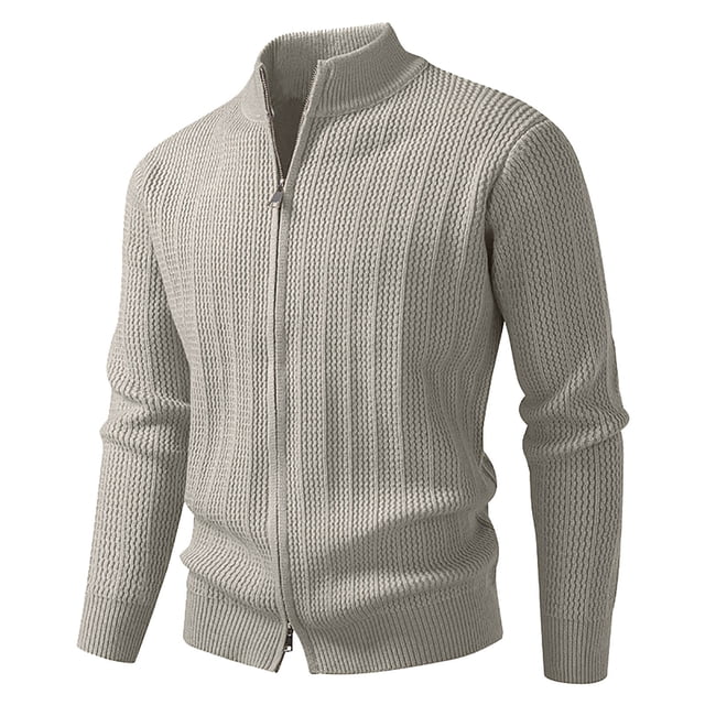 Yusimy Men's Slim Fit Wool Blend Double Breasted Mid-Length Coat - Solid Color Versatile Trench Coat Style