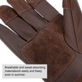 thumbnail image 4 of Uxcell Long Gardening Gloves, Cowhide Leather Rose Pruning Garden Glove Thorn Proof Brown M, 4 of 5