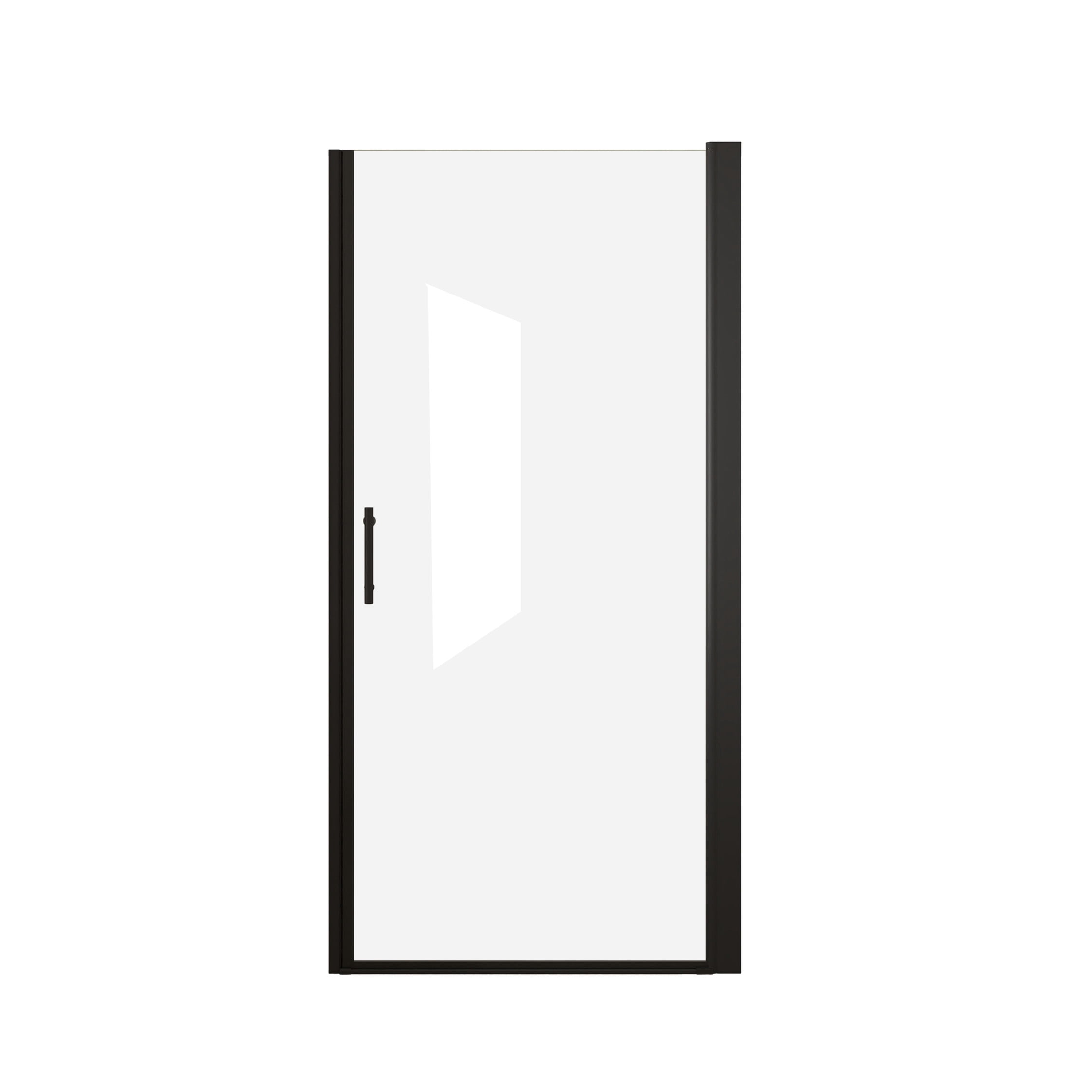 Noble House 32"x72" Pivot Shower Door, Aluminum Frame with Tempered Glass, Matte Black Finish